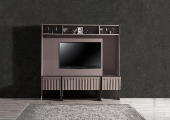 Brong Wunnwand TV-Wand Designer Holz Miwwelen Wunnzëmmer Ariichtung RTV