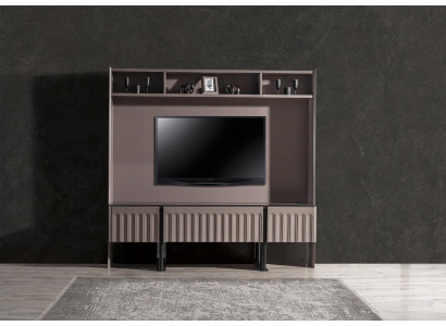 Brong Wunnwand TV-Wand Designer Holz Miwwelen Wunnzëmmer Ariichtung RTV
