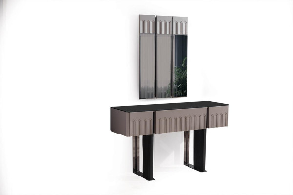 Elegante Schlofzëmmer Set Kosmetiksdësch Spigel Luxus Miwwelen 2tlgeg Miwwelen