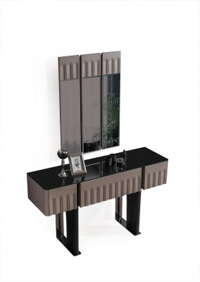 Elegante Schlofzëmmer Set Kosmetiksdësch Spigel Luxus Miwwelen 2tlgeg Miwwelen