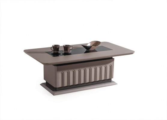 Brongen Dësch fir d'Wunngsstuff, Designer Holzmiwwelen Dëscher.