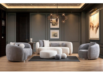 Sofagarnitur 4 3 1 Platz Wohnzimmer Komplett Sofas Set Modern Set Hocker