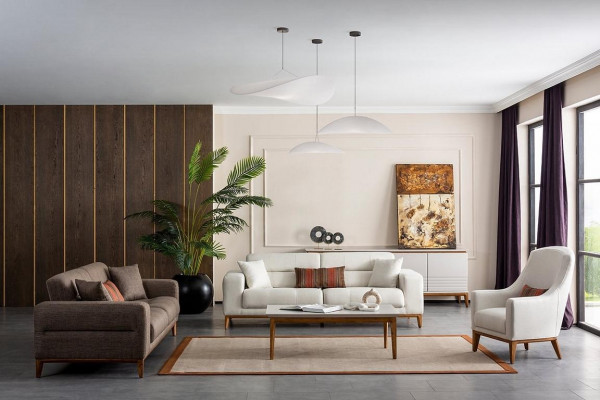 Sofasett Sofa Luxus 2x Sofas 3 Sëtzer Modern 1 Sëtzer 3tlg Modern Set