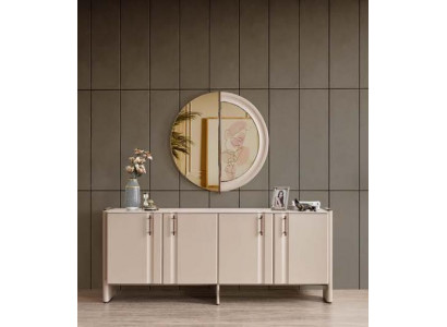 Iesszëmmer Luxus Sideboard Stilvolle Glas Spigel 2tlg Garnitur