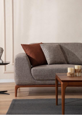 Luxus Sofagarnitur Sofa 3-Sëtz Sessel Stoff Modern Gro Modern Set nei