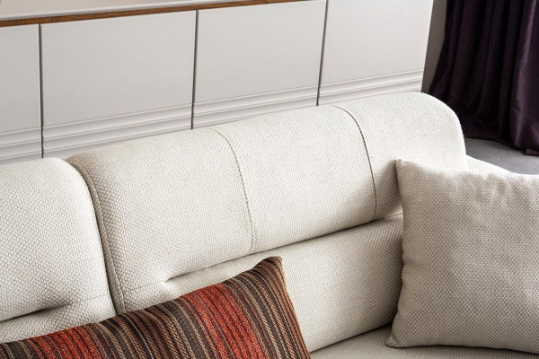 Wunnzëmmer Sofagarnitur Drësëtzer Fautteuil Luxus Canapé Set 3 1 Sëtzer Wäiss