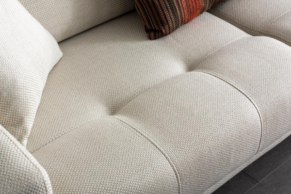 Wunnzëmmer Sofagarnitur Drësëtzer Fautteuil Luxus Canapé Set 3 1 Sëtzer Wäiss