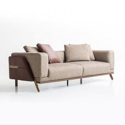 Luxus Sofa 4 Sëtz Sofas Modern Polstersofa Textil Designer Couch Nei