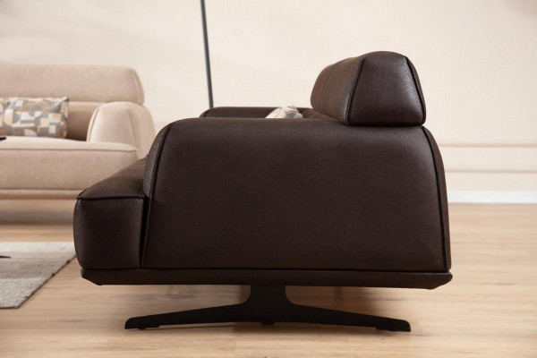 Sofa 3 Sëtz Designer Sofa Couch Polstersofas Couchen Stoff Lieder Nei