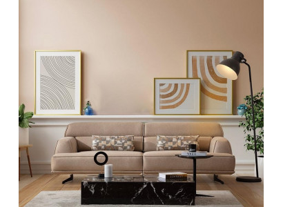 Sofa 3-Sëtzer Designer Sofa Canapé Sofaen Canapéë Stoff Textil Nei Polster