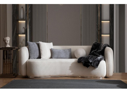 Wunnzëmmer Canapé 3 Sëtzer Designer Canapé Polstersofas Stoff Textil