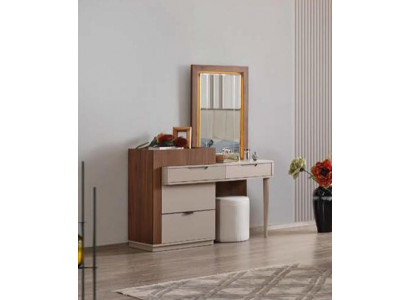 Beig-Brong Schlofkummer Kommode Designer Schmincktisch Mat Spigel 2stéckeg