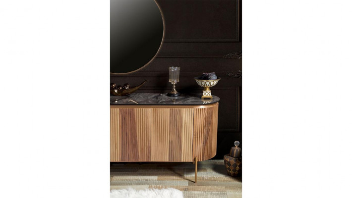 Stilvoll Iesszëmmer Set Besteet aus Kommode an Spigel Neiheet 2 Deeler.