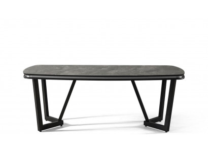 Modernt Iessdësch Iesszëmmer Holz Iessdëscher Dësch Stil Schwaarz Design