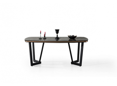 Iessdësch Iesszëmmer Holz Iessdëscher Dësch Stil Modern Schwaarz Design
