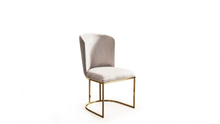 Stull Iesszëmmerstull Beige Kichenstull Lehnstull Luxus Modern Novelitéit