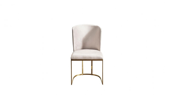Stull Iesszëmmerstull Beige Kichenstull Lehnstull Luxus Modern Novelitéit