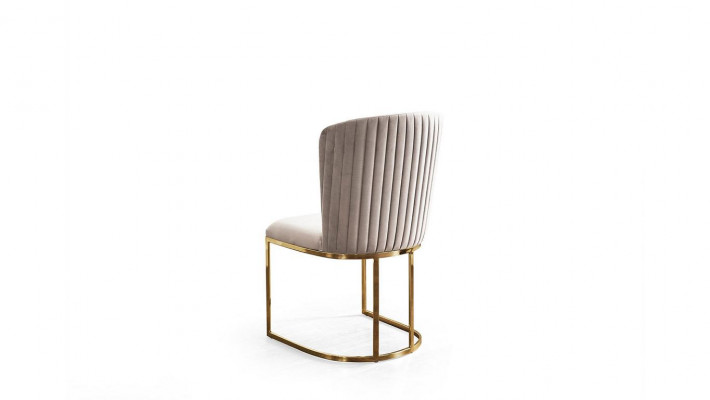 Stull Iesszëmmerstull Beige Kichenstull Lehnstull Luxus Modern Novelitéit