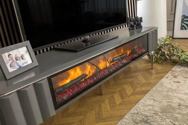 Héichwäertegt TV-Sideboard Kamäin MDF Metalls gro Faarf nei Wunnzëmmer