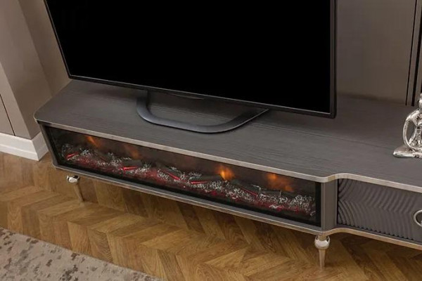 TV-Säitbord Kamäin Metall Holz MDF Spanplaat Luxusmiwwel nei Wäiss RTV