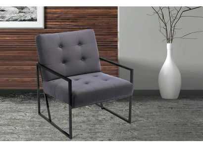 Groue Chesterfield Sessel Holzgestell Luxus Wunnzëmmer Miwwel 1-Sëtz