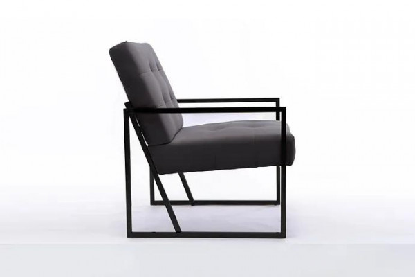 Groue Chesterfield Sessel Holzgestell Luxus Wunnzëmmer Miwwel 1-Sëtz