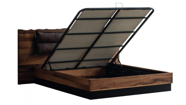 Modern Schlofzëmmer Miwwelen Designer Bett 2x Nopeschdëscher Kleederschaf