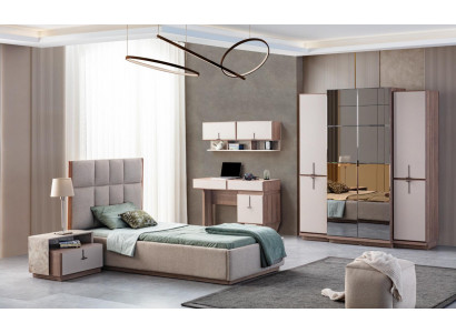 Moderne Kannerzëmmer Miwwelen Designer Bett Schreifdësch Mauerbau nei