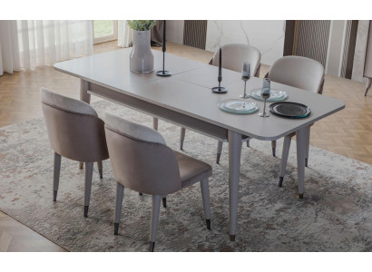 Luxuriéisen erausziehbaren Dësch Designer Modern Iesszëmmer Textil Still
