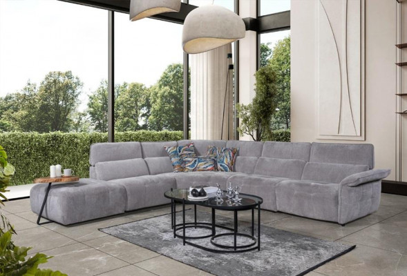 Stilvoll Gro Ecke Sofa L-Form Wunnzëmmer Designer Couch Luxus Sofen