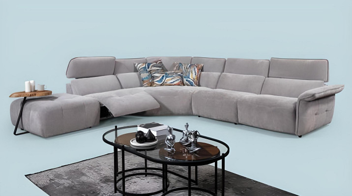 Stilvoll Gro Ecke Sofa L-Form Wunnzëmmer Designer Couch Luxus Sofen