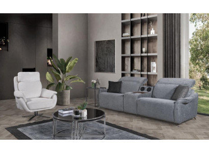 Modern Sofagarnitur Wunnzëmmer 3-Sëtzer Polstercouchen Einsitzer 2tlg