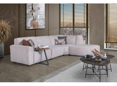 Exklusivt wäisst Ecksofa L-Form Wunnzëmmer Designer Couch Modern Miwwelen