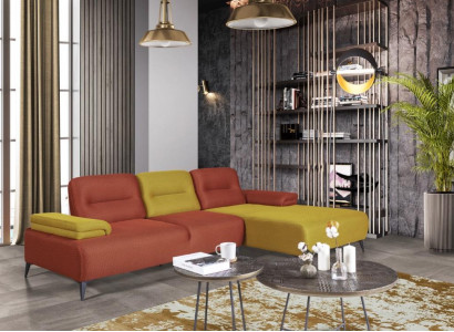 Zweefaarweg L-Form Ecksofa Designer Wunnzëmmer Sofa Modern Couchen