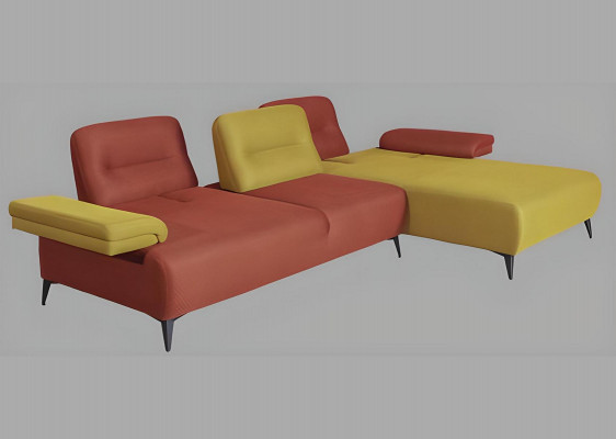 Zweefaarweg L-Form Ecksofa Designer Wunnzëmmer Sofa Modern Couchen