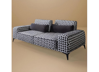 Stilvollen 3-Sëtzer Mustersofa Polster Couchen Wunnzëmmer Holzgestell