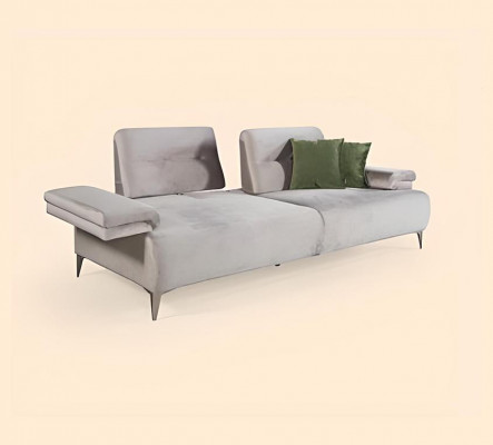 Hellbéis Sofa Designer 3-Sëtzer Wunnzëmmer Edel Couchen Moderne Sofae