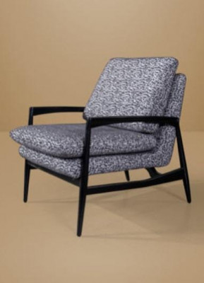 Groue Textilstull Wunnzëmmer Aarmlehnestull Moderne Einsëtzer Nei