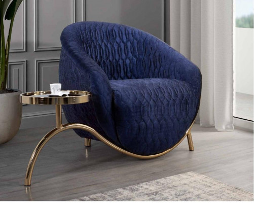 Blo Mouer Sessell Designer Einsëtzert Beschtaaltësch Luxusdesgin
