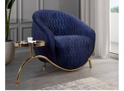 Blo Mouer Sessell Designer Einsëtzert Beschtaaltësch Luxusdesgin