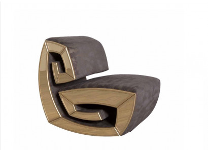 Braun-gëllene eenzelsëtzegen Designer-Chaise Longue Entspanung Wunnzëmmer Sëtz Neit