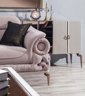 Edel Wunnzëmmer Garnitur Luxus Polstersofa Designer Sëtz TV-Niddregverbrauchsschaf
