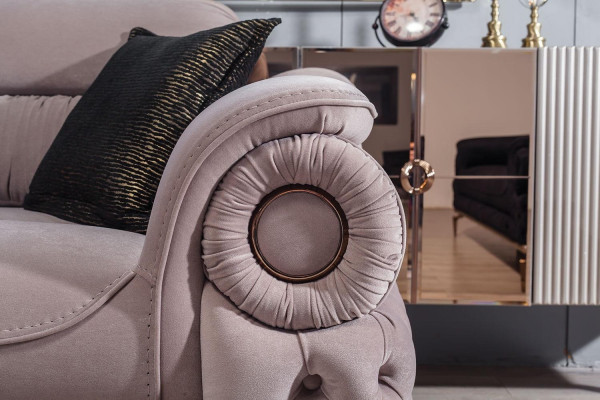 Edel Wunnzëmmer Garnitur Luxus Polstersofa Designer Sëtz TV-Niddregverbrauchsschaf