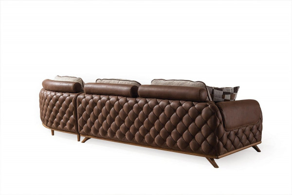 Brongen Wohnzimmer Set Designer Lieder Véiersëtzer Sofa Couchtisch 2tlg