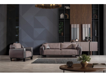 Brongt Wunnzëmmer Set Designer Textil Dräisëtzer Polster Sëtz 2 Stéck
