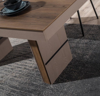 Brong Iesszëmmer Garnitur Luxus Verstellbaren Iessdësch 4x Textil Stullën