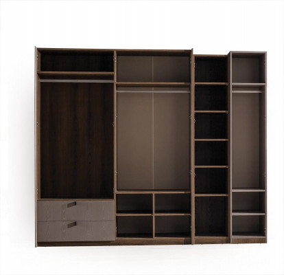 Crèmefaarwege Kleederschaf Designer Schlofzëmmer Miwwelen Modern Ariichtung