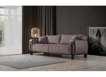 Braune Wunnzëmmer 3-Sëtz Designer Dräisëtzer Exklusiv Couchen Nei