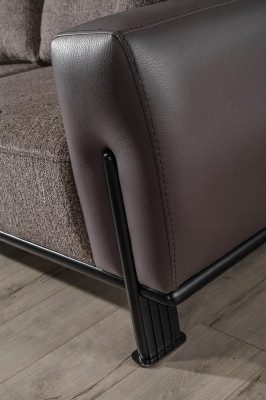 Braune Wunnzëmmer 3-Sëtz Designer Dräisëtzer Exklusiv Couchen Nei