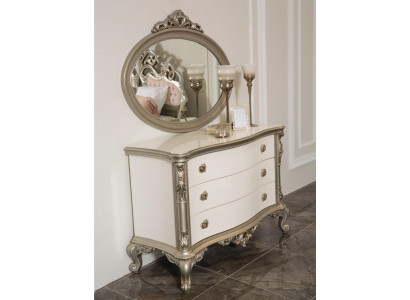 Luxus Kommodë Miwwelen Sideboard Kommodë Anrichte mat Spigel 2 Stéck Set Nei